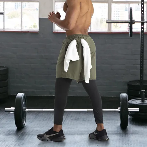 Miniatura 3 de WIRIST Workout Pants for Men, Gym Athletic Compression Pants Men, 2 in 1 Running Pants Men with Towel Loop