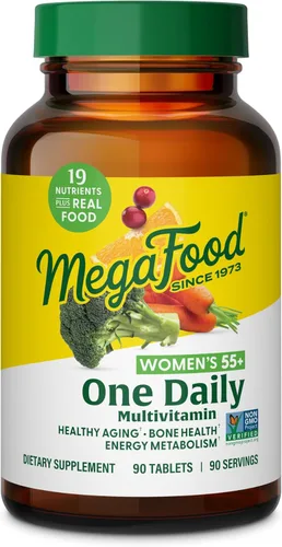 Miniatura 10 de MegaFood Multivitamínico para mujeres 55+ One Daily Multivitamínico para mujer con vitamina D3, C, zinc y vitamina B12 biodisponible y folato
