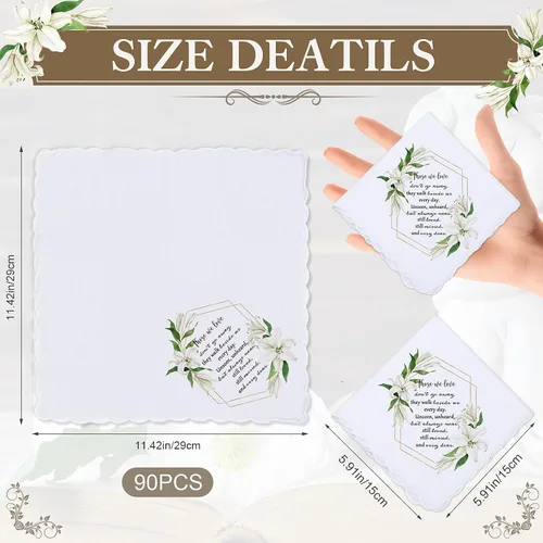 Miniatura 2 de Regalos conmemorativos, pañuelo, recuerdo funerario, floral, suave, pañuelo de condolencia, regalo para la pérdida de mamá, papá, bebé