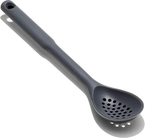 OXO Good Grips - Cuchara ranurada de silicona, talla única, grano de pimienta