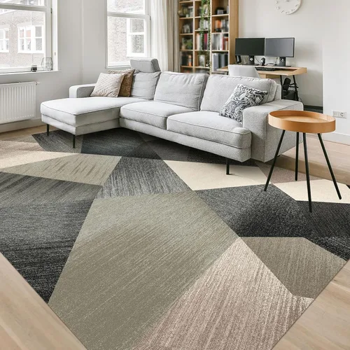Miniatura 9 de HOMFINE Alfombra de Área Moderna Lavable - Alfombras de Estilo Geométrico 8x10 para Sala de Estar, Dormitorio, Alfombra Lavable a Máquina Suave Verde