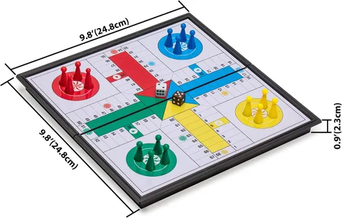 Miniatura 3 de Juego de ludo magnético y plegable, 9.75 in