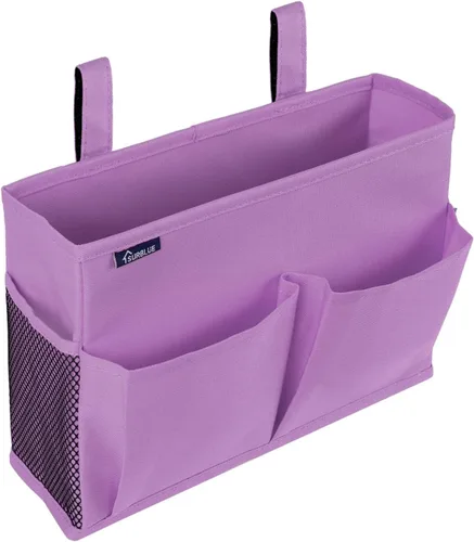 Miniatura 55 de Surblue Caddy Organizador colgante, Bolsa de almacenamiento para cabecera para literas y camas de hospital, Azul Turquesa, L R-Teal