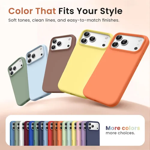 Miniatura 634 de GONEZ Funda de silicona para iPhone 15 Pro Max, compatible con Magsafe, protector de cámara + protector de pantalla, forro de microfibra suave