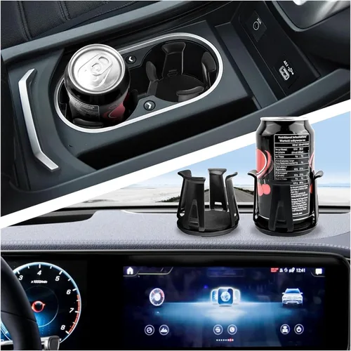 2 PCS Inserto de Portavasos para Automóvil, Inserto de Portavasos Portátil Autoadhesivo para Automóvil para Fijar Tazas/Bebidas, Portavasos