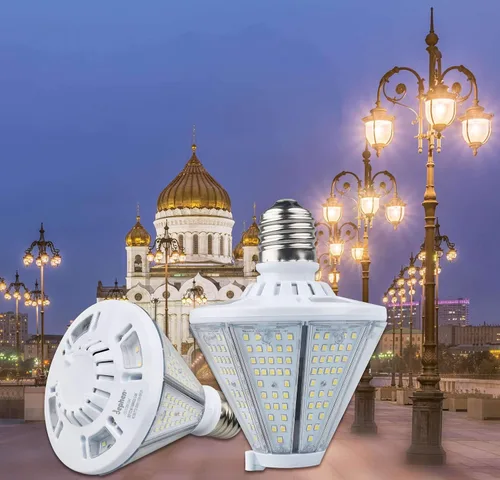 Miniatura 7 de dephen Bombilla LED de mazorca de maíz de 50 W, cono triangular de 6500 lúmenes, luz superior de poste base E26, reemplazo de halogenuros metálicos