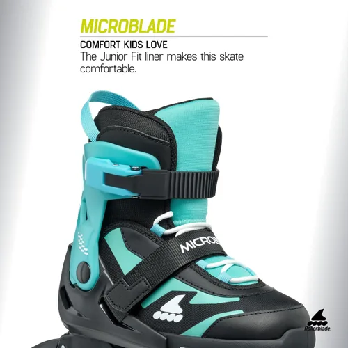 Miniatura 3 de Rollerblade Microblade - Patines en línea ajustables para niños, para jóvenes, rendimiento juvenil