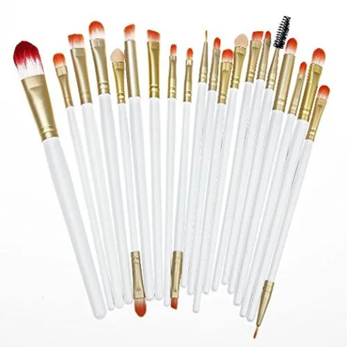 Miniatura 16 de MELADY Conjunto de brochas de maquillaje, 20 piezas, multifuncionales, para polvo cosmético, base, sombra de ojos, delineador de ojos, labios, rosado