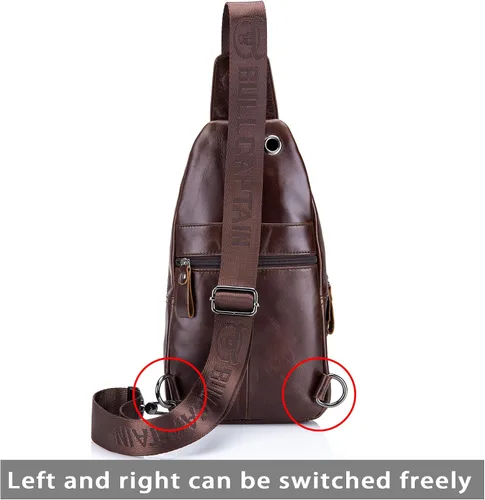 Miniatura 76 de LUKZIJAES Bolso bandolera de cuero genuino para hombre