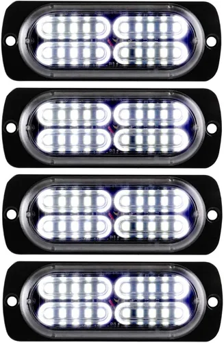 Miniatura 11 de Barra de Luz LED Estroboscópica de Emergencia Súper Brillante de 12-24V con 20 LED, Advertencia de Precaución y Peligro para Construcción