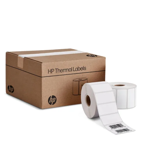 HP Etiquetas de envío térmico directo 2 x 1, 2 rollos, 1375 hojas por rollo, etiquetas blancas multiusos para uso personal o comercial, compatibles