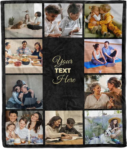 Manta de collage de fotos personalizada, manta de boda. Manta de forro polar suave, manta de fotos personalizada. Regalo para bodas, Navidad, Manta