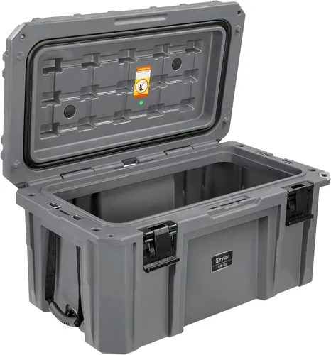 Miniatura 2 de SR-90 - Estuche de carga grande cruzado por tierra, funda rígida para equipo, moldeado roto, apilable con cerrojo de bloqueo de almohadilla, montaje