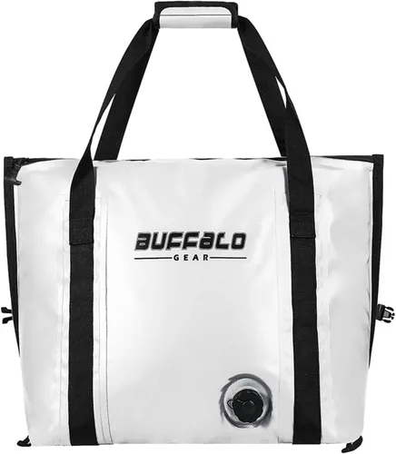 Miniatura 12 de Buffalo Gear Enfriador de pescado aislado – Bolsa de fondo plano impermeable de 27.5 cuartos de galón, 58 cuartos de galón, a prueba de fugas