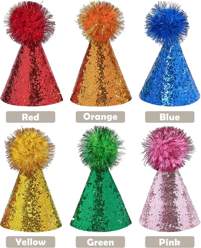 Miniatura 4 de PET SHOW 10 piezas de sombreros pequeños para perros pequeños, sombrero de fiesta de cumpleaños de gato, sombreros de conejo para vacaciones, boda
