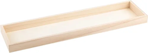 Miniatura 8 de Hammont Bandeja de bambú para servir de cocina, bandejas de madera ecológicas para carne, verduras, queso y charcutería, paquete de 4 bandejas