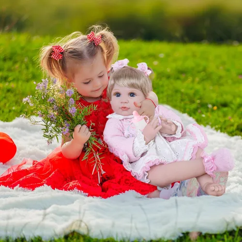 Miniatura 9 de Muñecas de Bebé Reborn Realistas - Muñeca de Bebé Realista de 22 pulgadas Flexible y Suave con Accesorios de Juguete de Alimentación Bebé Niña