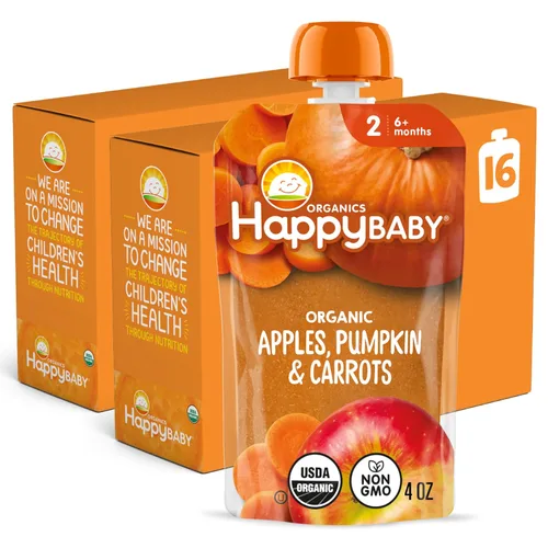 Miniatura 9 de Alimentos orgánicos para bebé, fase 2, de Happy Baby, muestra de 10 sabores surtidos (paquete de 10)