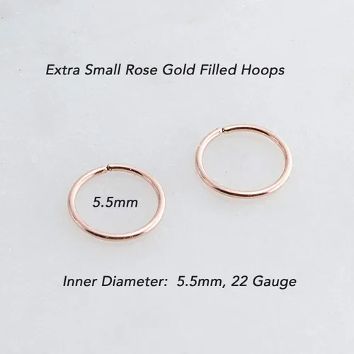 Miniatura 55 de Aretes de aro dorados y plateados para cartílago, nariz, tabique, oreja, hélix, tragus, joyería para mujer, hipoalergénicos, pequeños aros