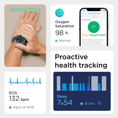 Miniatura 5 de Withings ScanWatch - Reloj inteligente híbrido y rastreador de actividad con GPS conectado monitor de frecuencia cardíaca monitor de sueño
