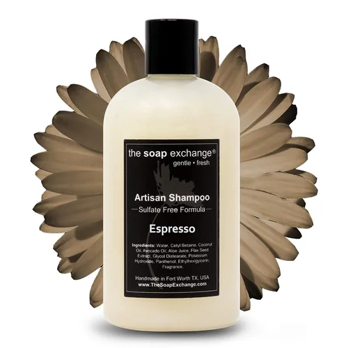 Miniatura 22 de The Soap Exchange Champú para el cabello, aroma a cuero de Texas, hecho a mano, 12 fl oz / 12.0 fl oz, cuidado natural del cabello artesanal, suave
