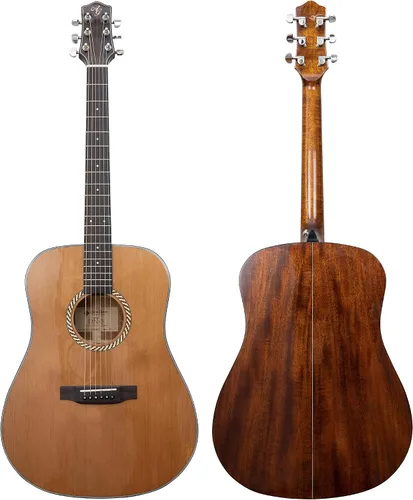 Miniatura 2 de Antonio Giuliani DN-3 Guitarra acústica de caoba con estuche de transporte y accesorios - Paquete completo de guitarra - Dreadnought