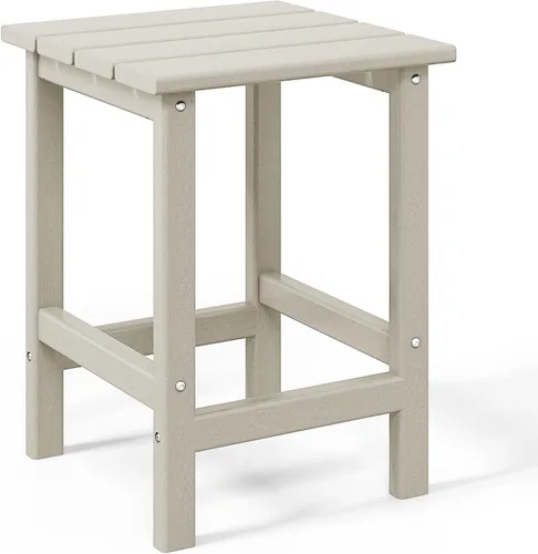 Miniatura 7 de WestinTrends Malibu - Mesa auxiliar cuadrada para exterior para silla Adirondack, color arena