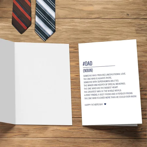 Miniatura 6 de Qiliji Tarjeta para el día del padre con definición de papá - Feliz, primero, divertida para papá, padrastro, marido
