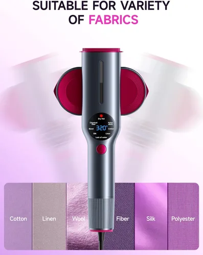 Miniatura 5 de DRFLASH Plancha y vaporizador 2 en 1 para ropa, calentamiento rápido en 15s, vaporizador portátil de 1200W, tamaño para viajes con gran panel