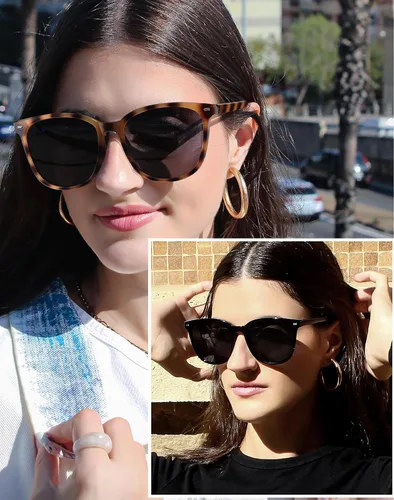 Miniatura 45 de FIMILU Paquete de 2 lentes de sol polarizados para mujer, lentes de protección UV400, montura grande, lentes de moda, elegantes