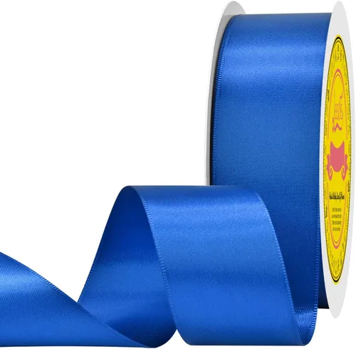 Miniatura 300 de Cinta de satén blanca antigua de doble cara de 1-1/2 pulgadas x 50 yardas, cinta de poliéster para envolver regalos, día de San Valentín, bodas