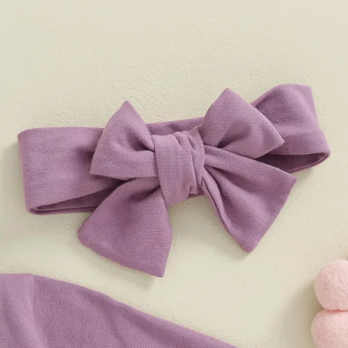 Miniatura 5 de Merqwadd Pijama con cremallera para bebé, paquete de 3 unidades, con volantes, ropa de algodón para llegar a casa