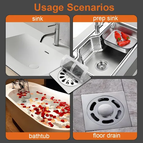 Miniatura 3 de Adhesivos desechables para drenaje de pelo, nueva actualización desechable para suelos y duchas, protector de drenaje de ducha de baño con cubierta