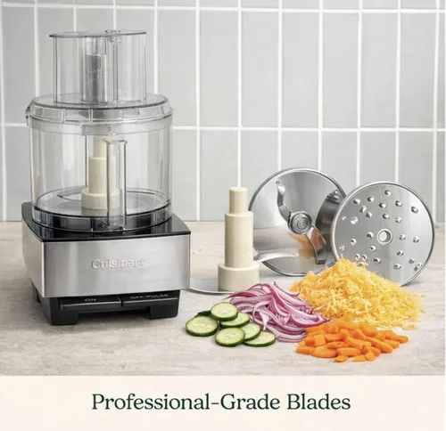 Miniatura 8 de Procesador de alimentos Cuisinart, picador de verduras de 14 tazas para picar, cortar en cubos, rallar, puré y amasar masa, motor de 720 vatios
