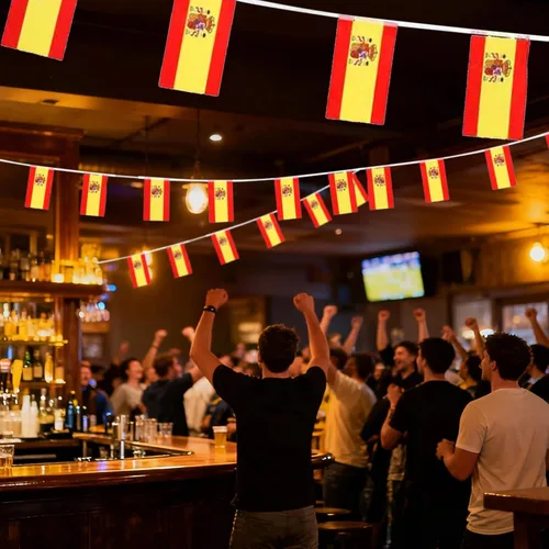 Miniatura 7 de Bandera de España Pequeña Mini Bandera Española Bandera de Decoración para Desfiles, Fiestas, Salones de Clase, Jardines y Festivales (España)