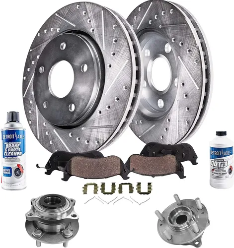 Miniatura 66 de Detroit Axle - 4 rotores de freno para Chevrolet Cruze 2014 2015 [modelos de motores de gas] Rotores de freno de disco perforados y ranurados