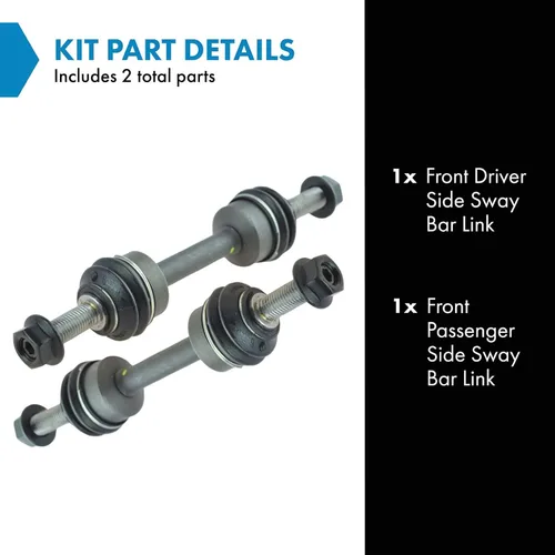 Miniatura 2 de TRQ Juego de 2 barras estabilizadoras para el lado del conductor y del pasajero, compatible con Ford F-150 2009-2020 con tracción trasera Expedition