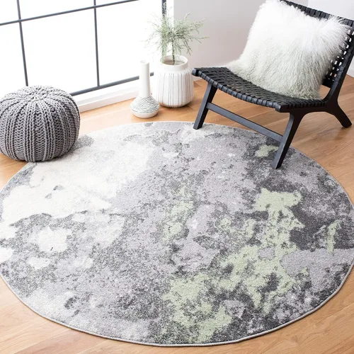 Miniatura 13 de SAFAVIEH Adirondack Collection - Alfombra decorativa, 2 pies 6 pulgadas x 4 pies, verde y gris, diseño abstracto moderno, no desprende pelusa