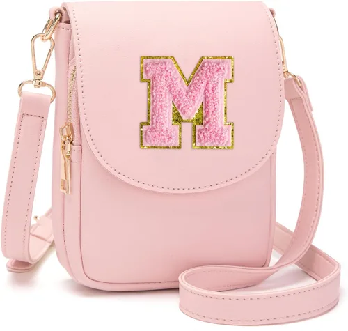 Miniatura 36 de Viverte Bolso Cruzado para Niñas Adolescentes Pequeñas, Bolso Inicial para Celular, Pequeña Cartera para Niños Pequeños, Bolso de Cuero con Tres