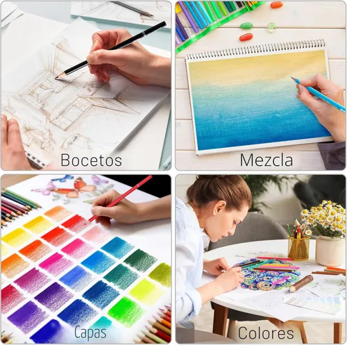 Miniatura 4 de KALOUR - 72 lápices de colores para libros de colorear para adultos, núcleo suave, ideal para dibujo, mezcla y sombreado, juego de lápices