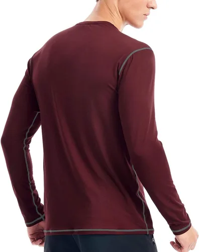 Miniatura 2 de Zengjo Camiseta de capa base para hombre, manga larga, atlética, para correr, ligera