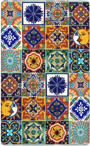 Miniatura 23 de Talavera - Azulejos mexicanos de una sola banda, placas de pared para decorar enchufes eléctricos, placa de interruptor, placa decorativa de pared