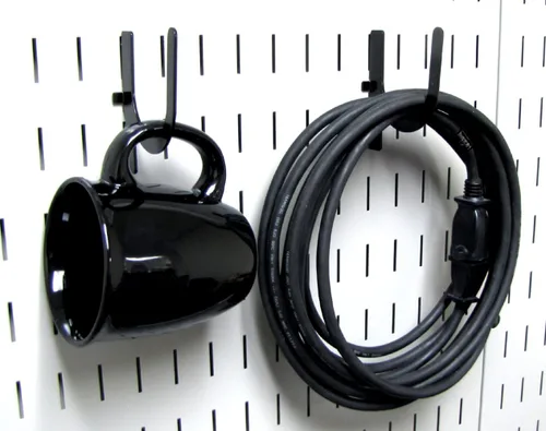 Miniatura 6 de Wall Control 10-UH-003 B Gancho en U ranurado para tablero de clavijas Wall Control solamente, 3 pulgadas, negro