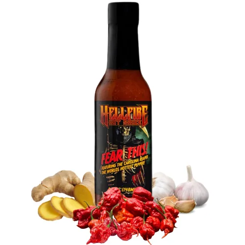 Hellfire Fear This! Salsa picante galardonada Carolina Reaper de 5.0 fl oz