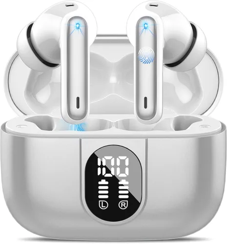 Auriculares inalámbricos, auriculares Bluetooth HiFi estéreo, auriculares intrauditivos con 40H de reproducción, auriculares Bluetooth 5.3 2024 con