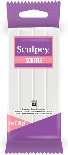 Sculpey Soufflé: arcilla polimérica: Igloo - Paquete de 7 oz - Acabado de gamuza, arcilla ligera para hornear al horno, no tóxica, escultura,