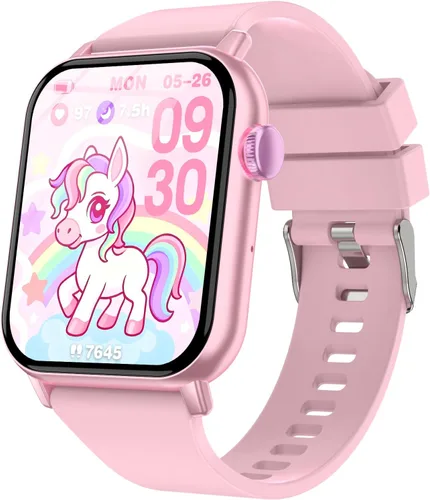 Miniatura 9 de Reloj inteligente para niños, 12 juegos de rompecabezas con pantalla táctil HD, contador de pasos, monitor de frecuencia cardíaca y sueño, linterna
