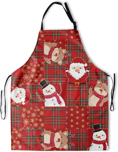 Miniatura 36 de Delantal resistente a las manchas con cuello ajustable y bolsillos para adultos unisex, mujeres, hombres, chef, horneado, cocina, barbacoa, parrilla