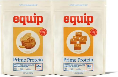 Equip Foods Prime Protein Powder Mantequilla de maní y proteína Prime en polvo Caramelo salado