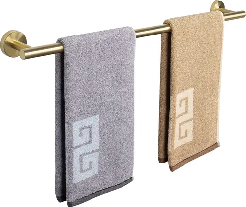 Miniatura 23 de NearMoon - Barra para toallas de baño, soporte de toalla de ducha de acero inoxidable grueso para baño, montado en la pared, longitud total de 12